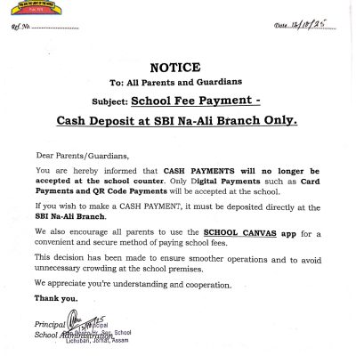 Notice: School Fee Payment